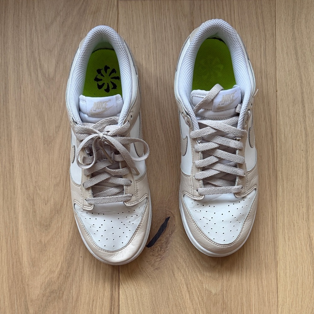 Nike Women's White and Tan Sneakers